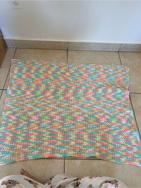 Pastel Multicolor Crochet Baby Blanket